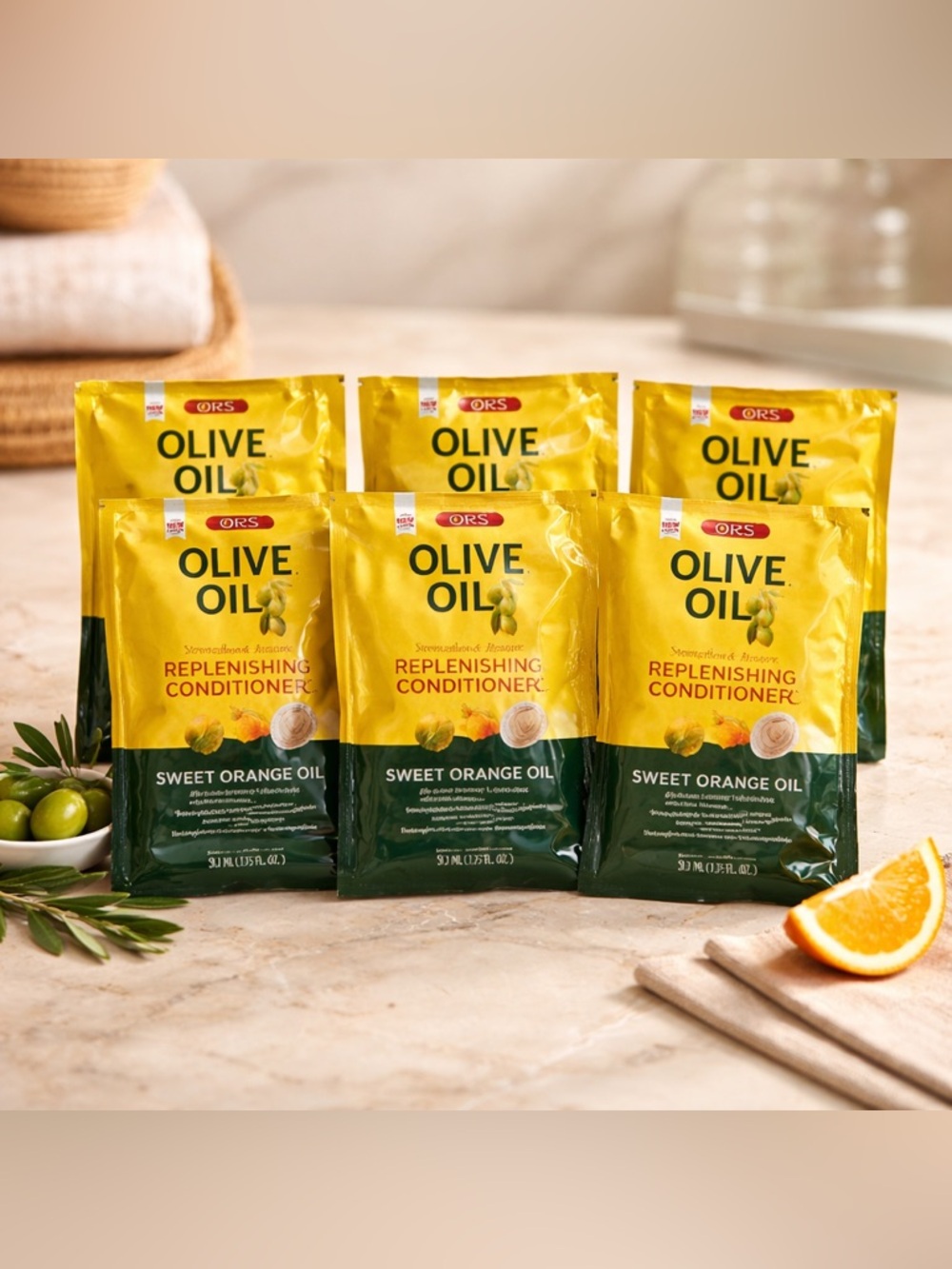 ORS 6 Pack of Olive Oil Strengthen & Nourish Replenishing Conditioner 1.75 Fl OZ